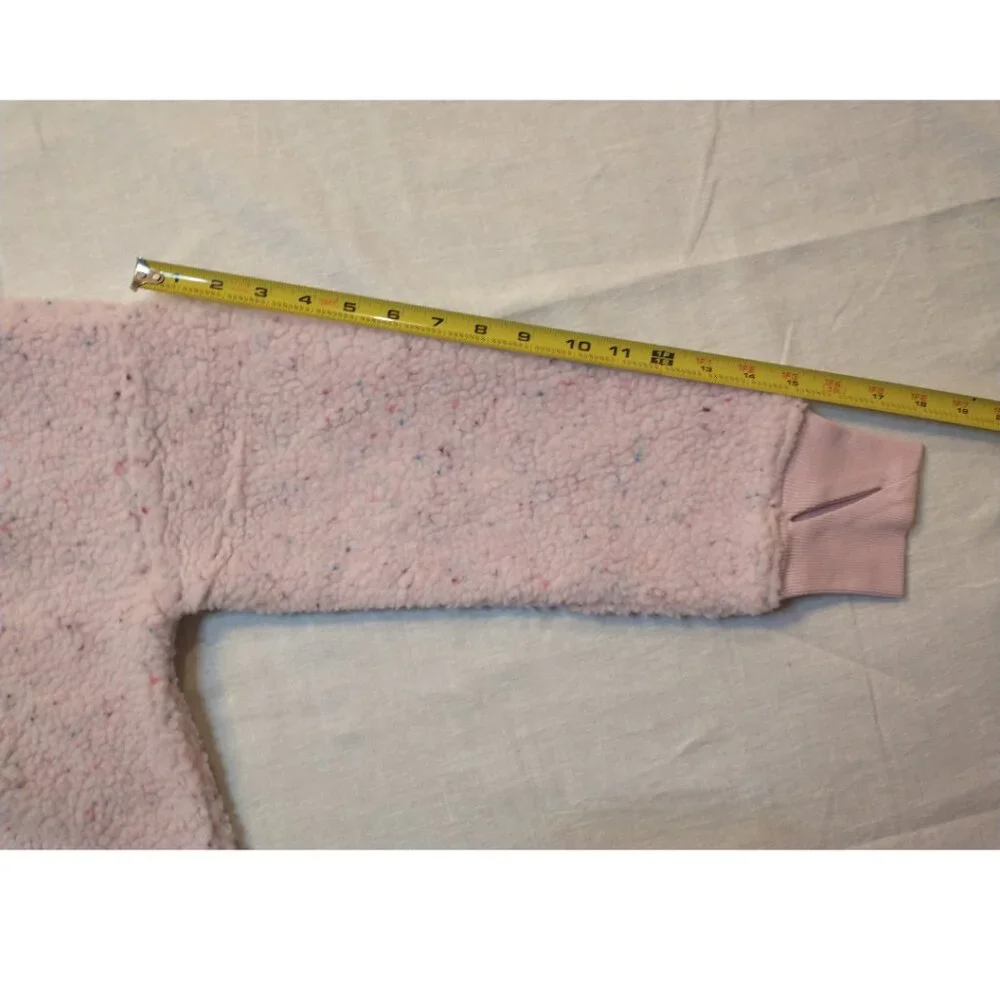 New All in Motion Girls Pink Long-Sleeve with Thumb Hole Crew-Neck Sweatshirt L - Picture 4 of 7